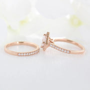 2 CT Floral Cushion Cut Moissanite Halo Bridal Wedding Ring Set Mapple Gems